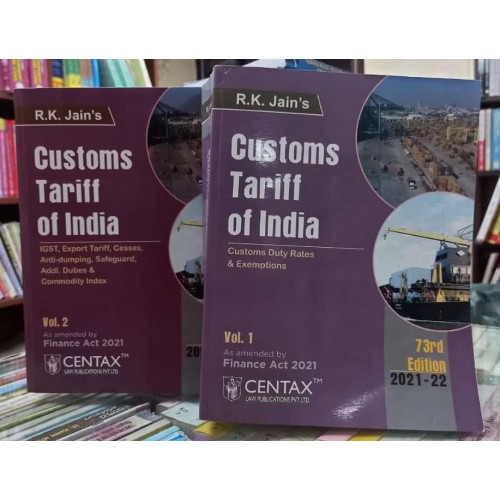 R. K. Jain's Customs Tariff of India 2021 by Centax Publication [2 Vols.]